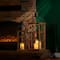 Glitzhome® Oversized Natural Farmhouse Wood & Metal Lanterns Set